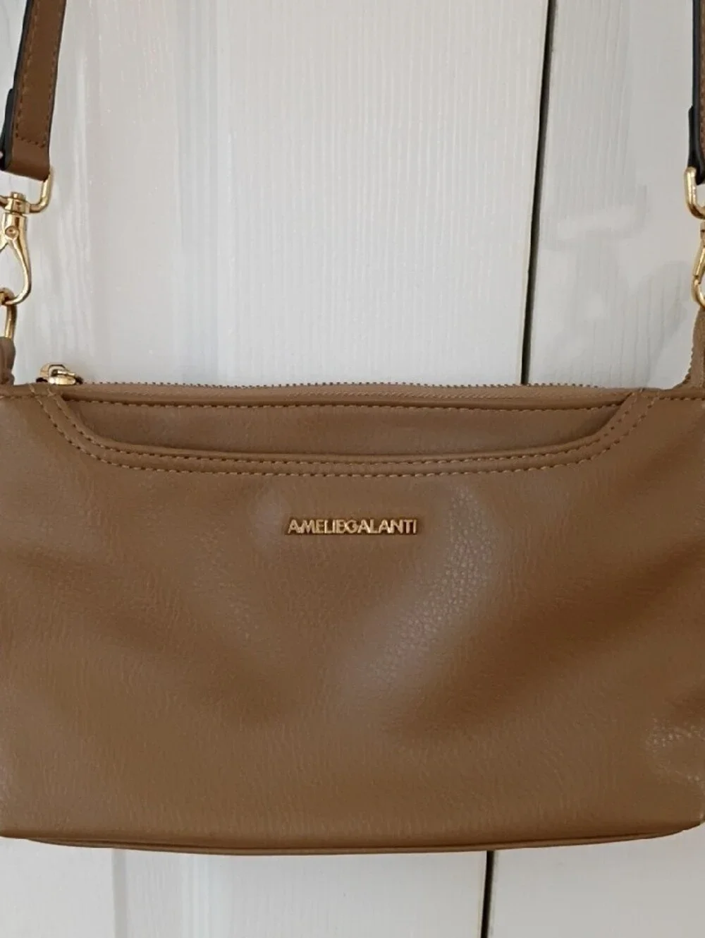 Amelie Galanti Brown Crossbody Bag - Adjustable Strap - Picture 2 of 6